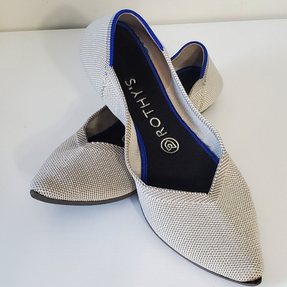 Rothy's Retired Birdseye Pointed Toe Flats 8.5